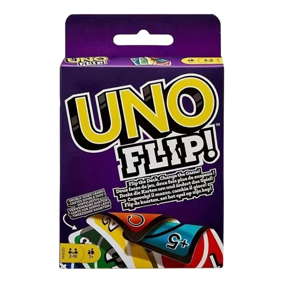 Mattel UNO Flip! Double-Sided Card Family Game for 2-10 Players Age 7+ NEW - Picture 1 of 7